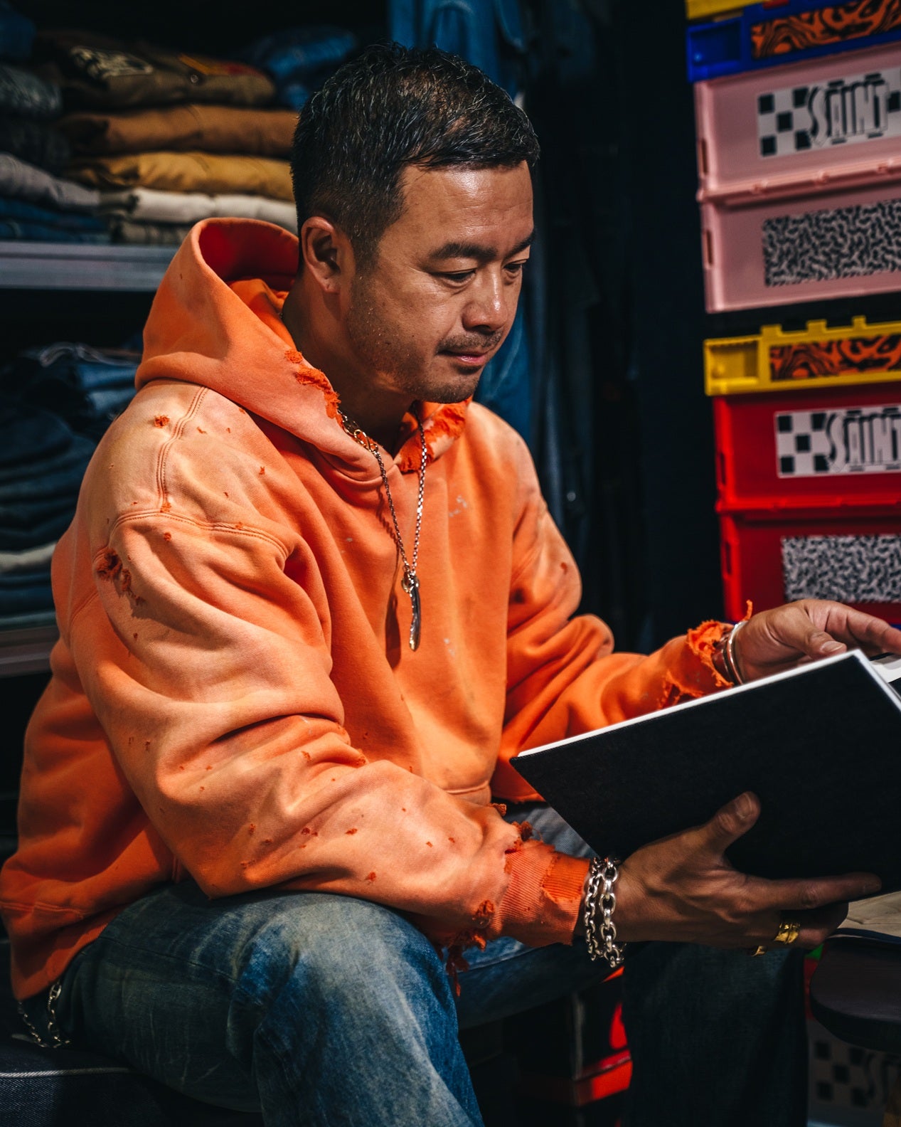 SAINT MICHAEL x BerBerJin DOUBLE FACE HOODIE ' SAINT ' -COLLABORATION- / Saint Michael