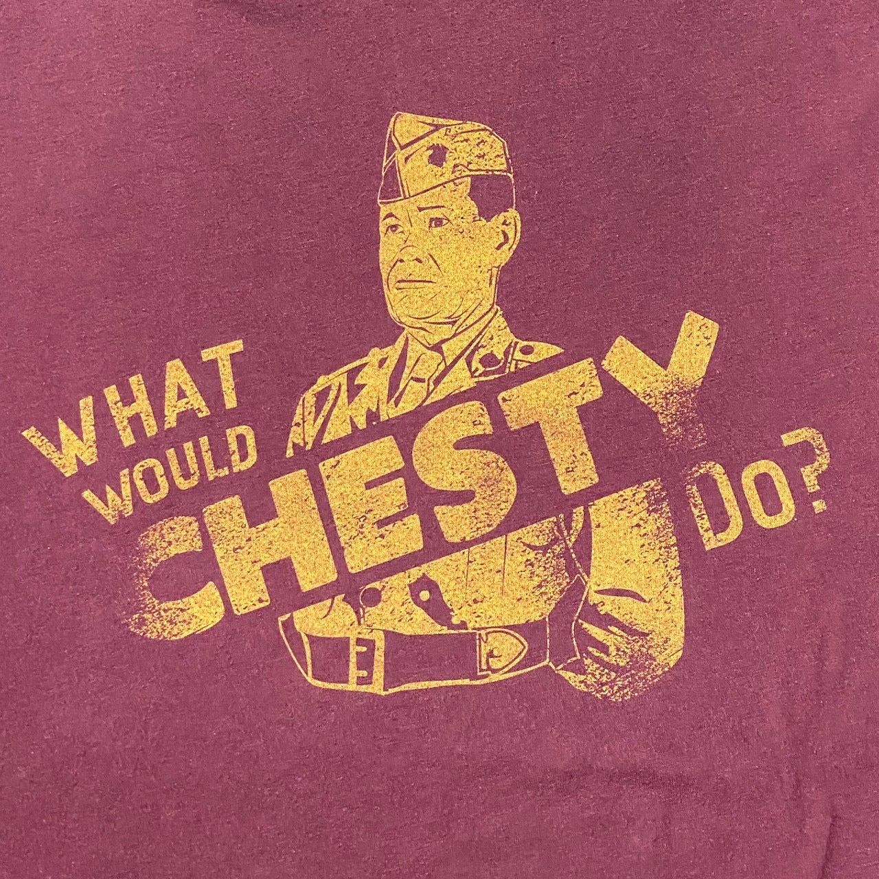 [ ONLY ONE ! ] WHAT WOULD CHESTY DO SHORT SLEEVE T-SHIRT / U.S.MILITARY