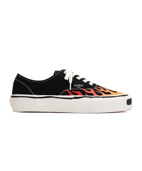 KAMIYA  "Herc"Fire Pattern Vulcanized Sneaker / KAMIYA