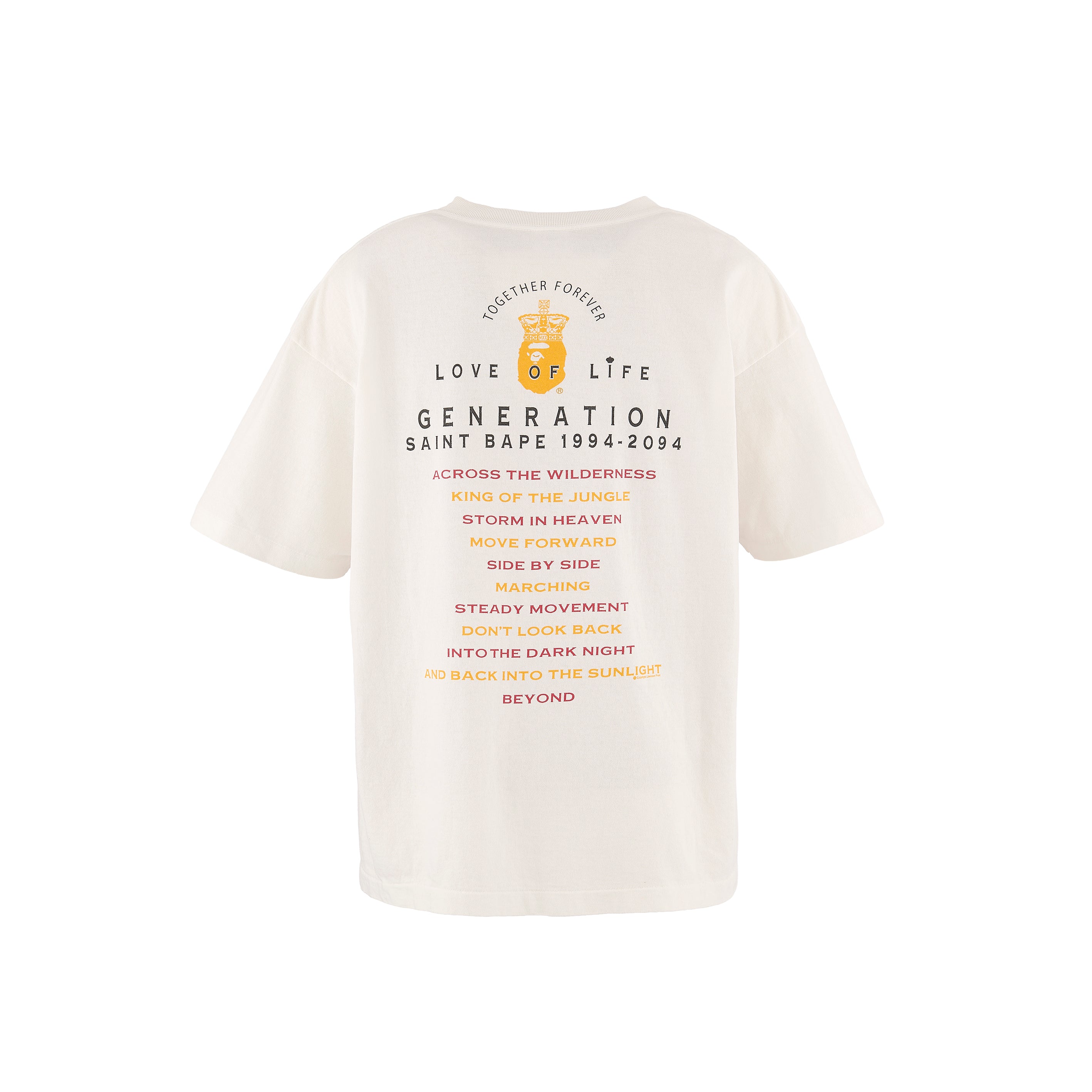 SAINT Mxxxxxx x A BATHING APE  SHORT SLEEVE T-SHIRTS ' GENERATION ' -COLLABORATION-/ Saint Michael