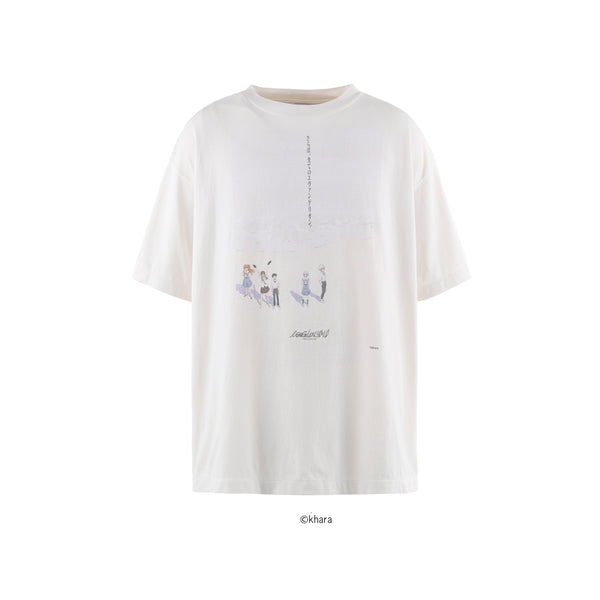 SAINT Mxxxxxx x EVANGELION x GEEKS RULE SHORT SLEEVE T-SHIRT ' WHITE ' -COLLABORATION- / Saint Michael