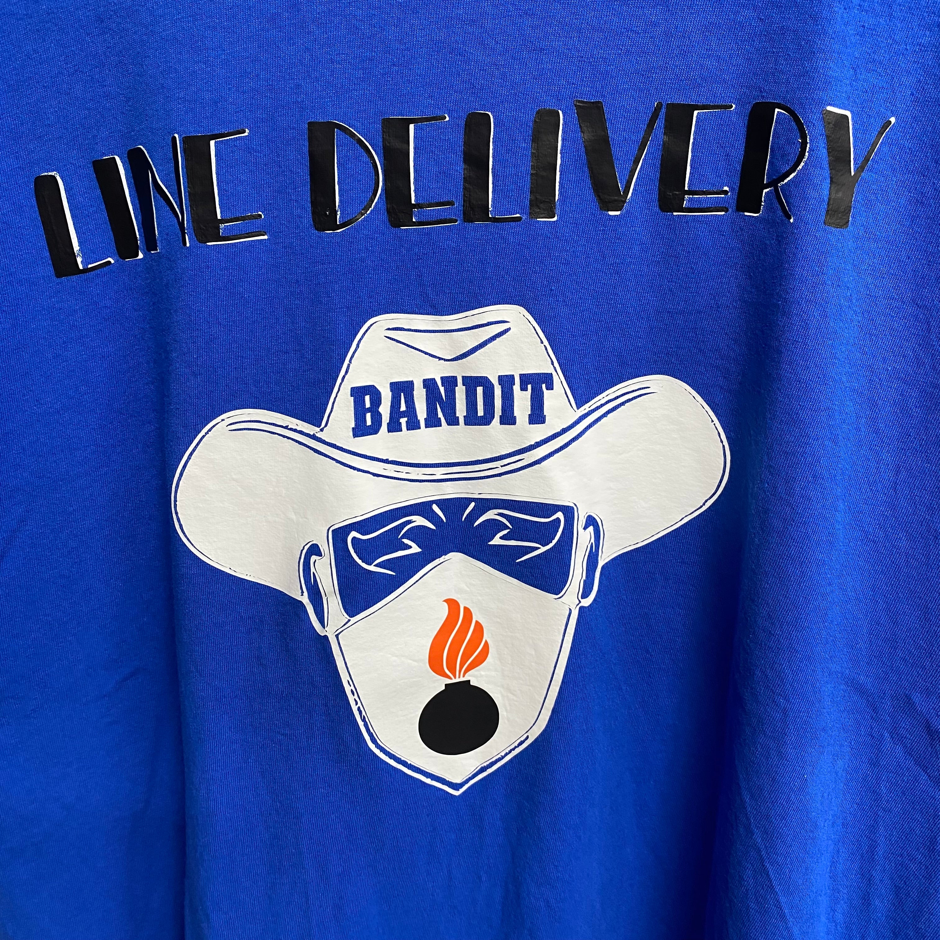 [ ONLY ONE ! ] FRUIT OF THE LOOM “ LINE DELIVER BANDIT “ SLEEVE T-SHIRT / U.S.MILITARY