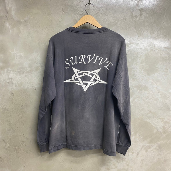 SAINT MICHAEL LONG SLEEVE T-SHIRT ' SURVIVE ' / Saint Michael