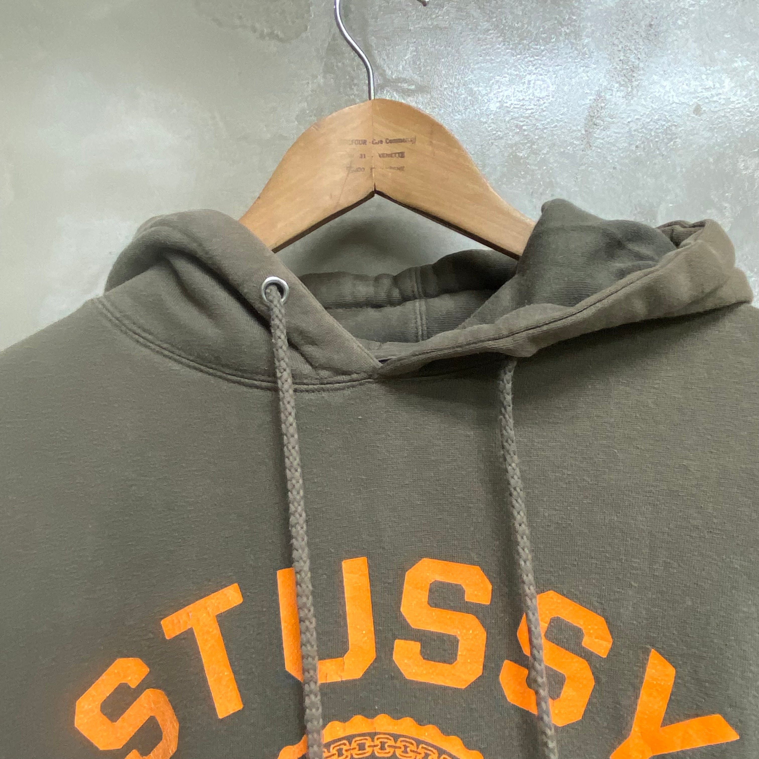 [ USED ] STUSSY PULL OVER HOODIE ‘ COLLEGE LOGO ‘/ USED STREET