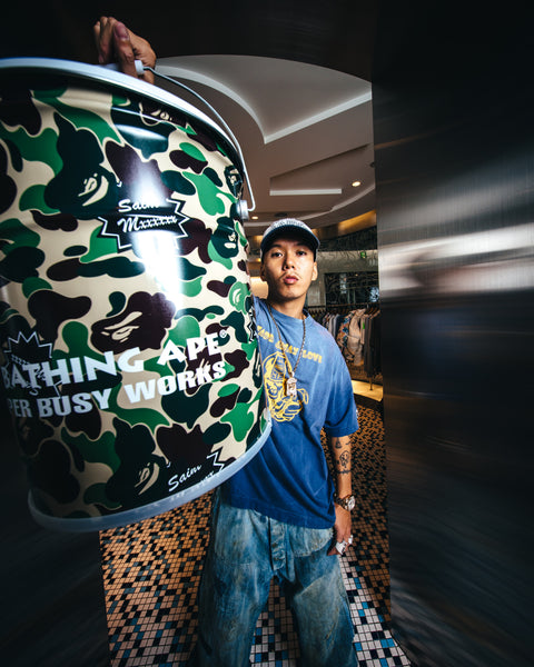 SAINT Mxxxxxx x A BATHING APE  BAPE CAN_STOOL “ APE “ -COLLABORATION-/ Saint Michael