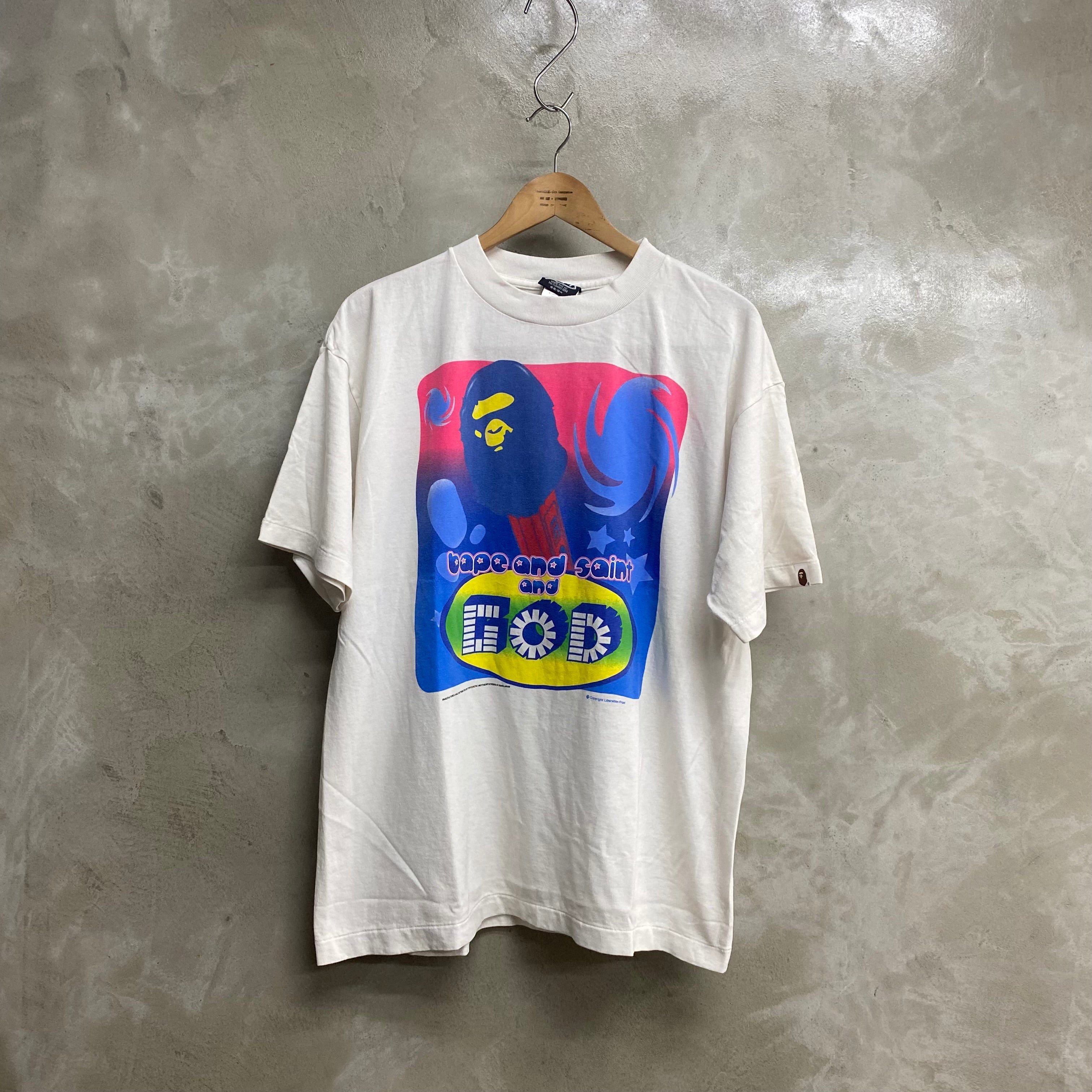 SAINT Mxxxxxx x A BATHING APE  SHORT SLEEVE T-SHIRTS ' GOD ' -COLLABORATION-/ Saint Michael