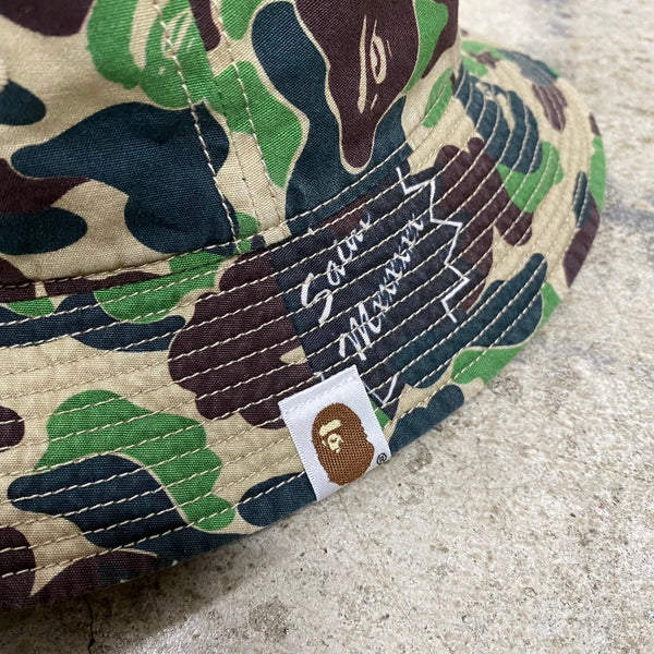 SAINT MICHAEL x BAPE® BUCKET HAT ' ST APE ' -COLLABORATION-/ Saint Michael
