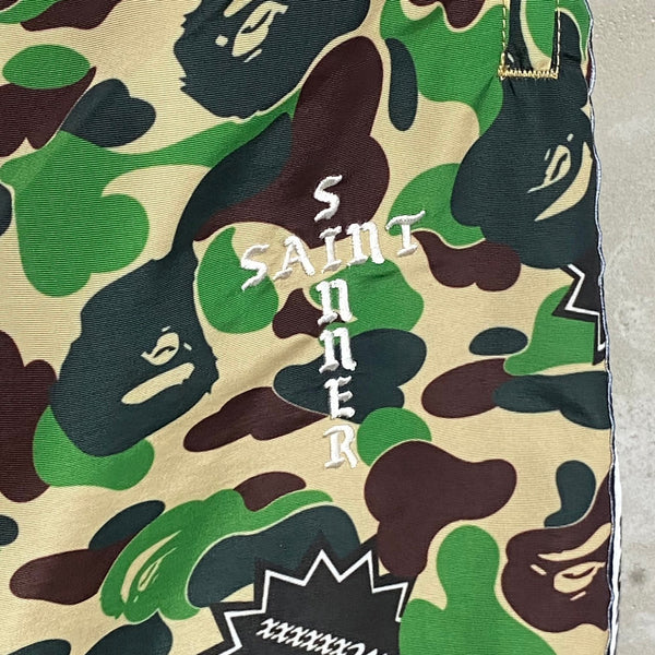 SAINT MICHAEL x BAPE® TRACK PANTS ' ST APE ' -COLLABORATION-/ Saint Michael