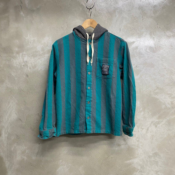 [ USED ] STUSSY HOODED SHIRTS  / USED STREET