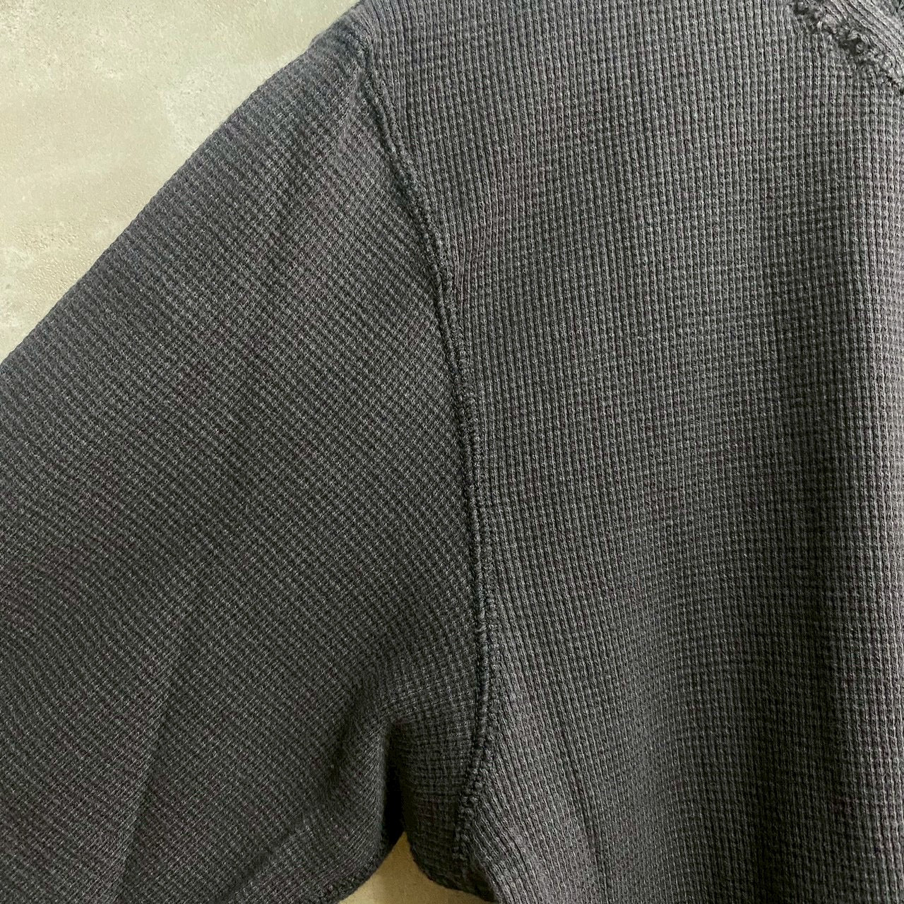 KAMIYA  BORO Waffle Knit Long Sleeve Tee / KAMIYA
