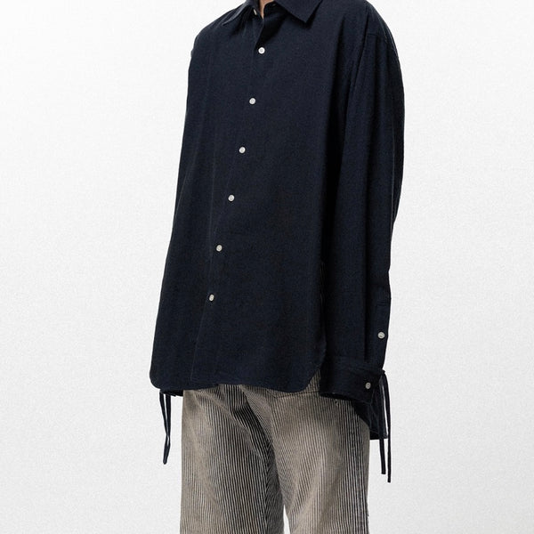 KAMIYA  Ash Fade Drawstring Cuff Shirt / KAMIYA
