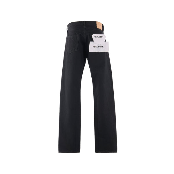 SAINT MICHAEL BLACK DENIM PANTS ' STRAIGHT ' / Saint Michael