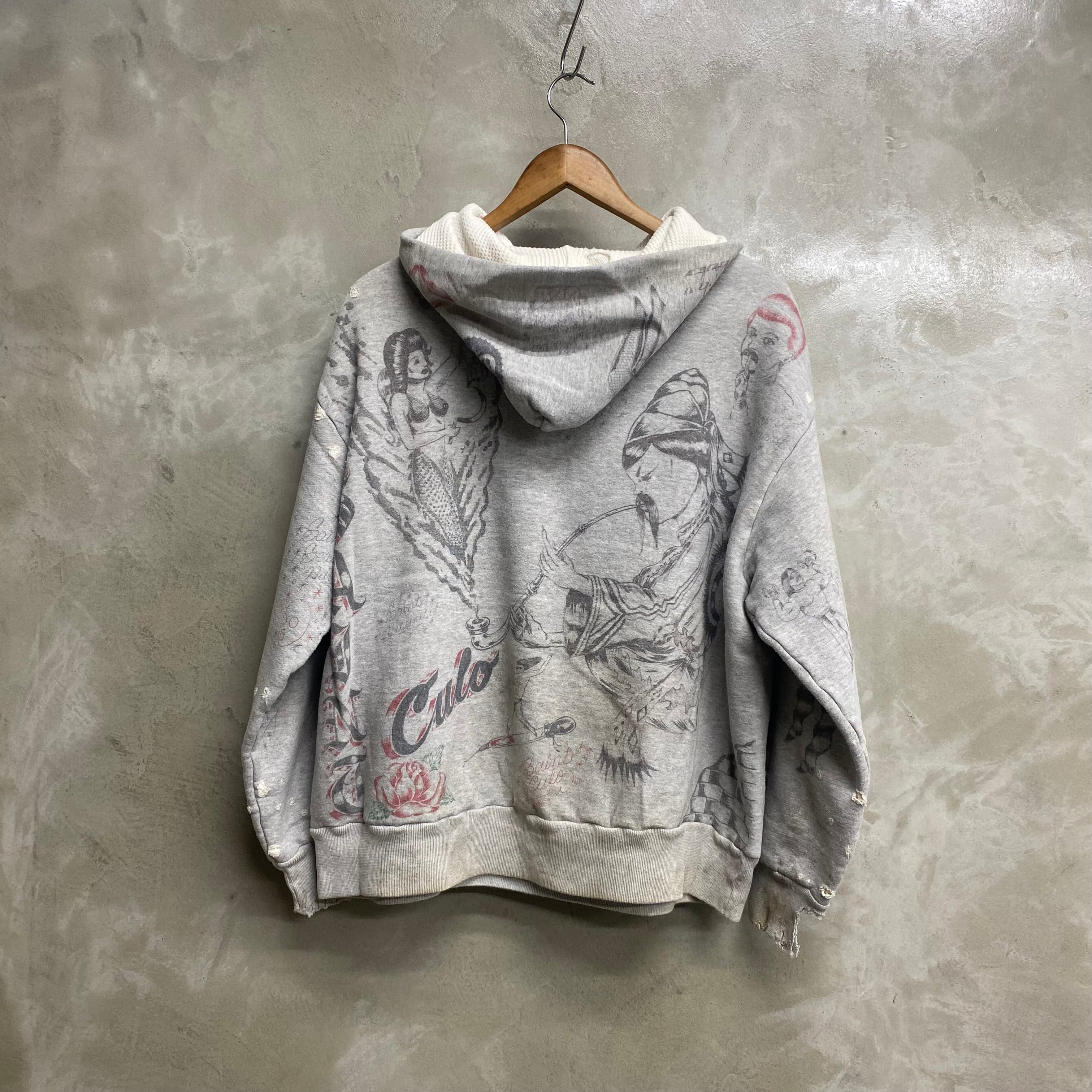 SAINT Mxxxxxx × Alexis Ross HOODIE ' DRAWING ' - COLLABORATION - / Saint Michael