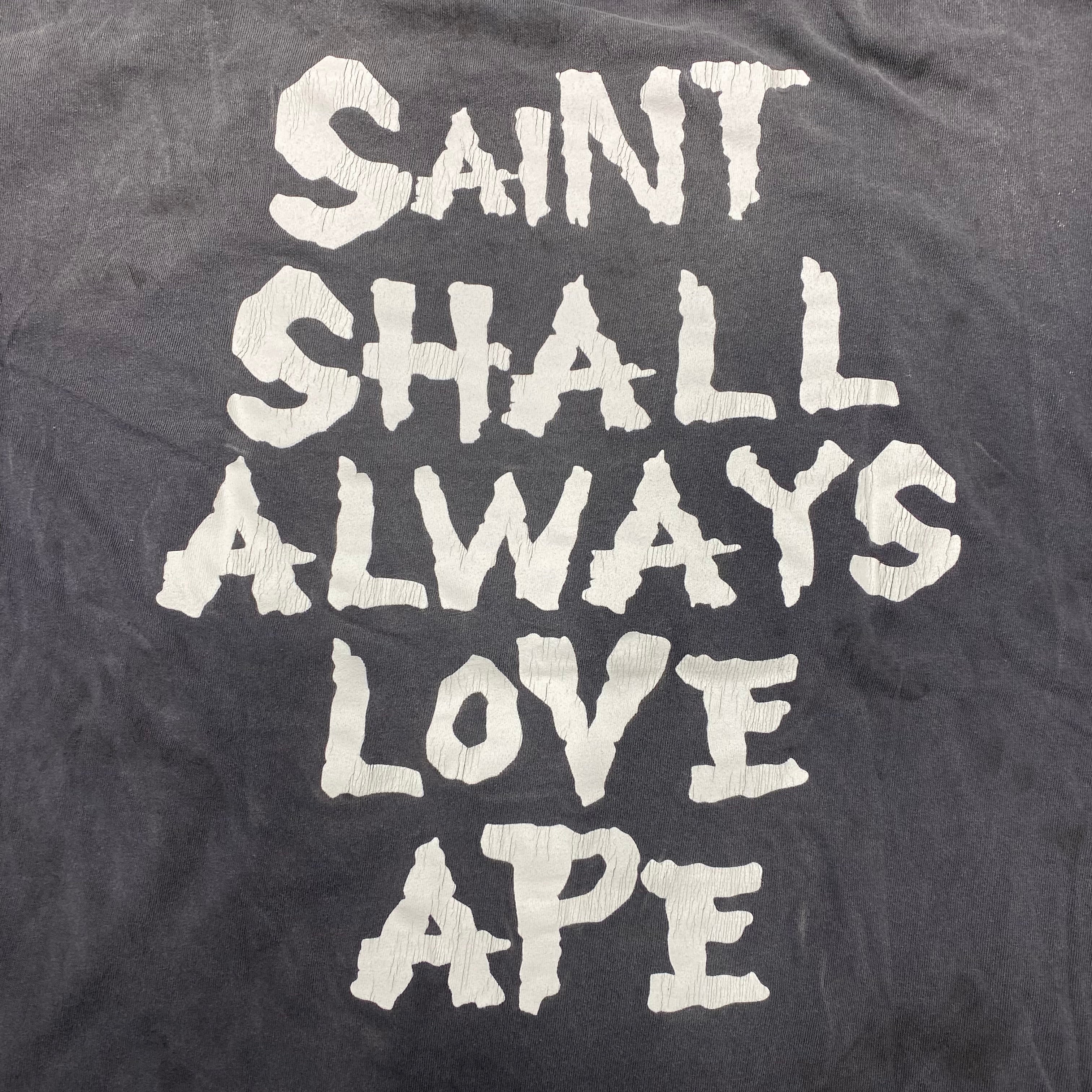 SAINT Mxxxxxx x A BATHING APE SHORT SLEEVE T-SHIRTS ' ALWAYS LOVE