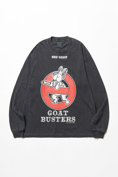 LOCALS ONLY Goat busters Long sleeve (Garment dyed black)  / LOCALS ONLY