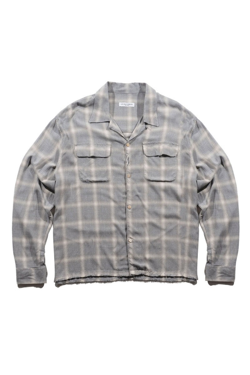 DISTRESSED OPEN COLLAR SHIRT / LOCALS ONLY