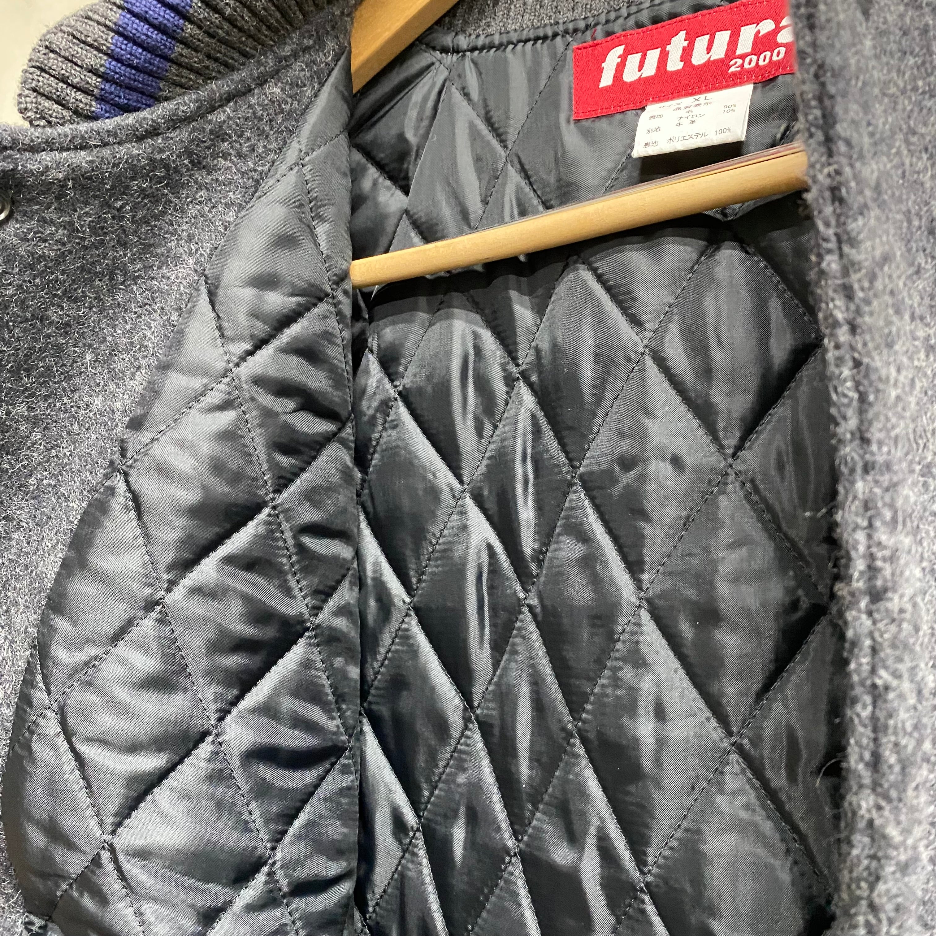 [ USED ] FUTURA LABORATORIES WOOL LETHER JACKET  / ARCHIVE BRAND