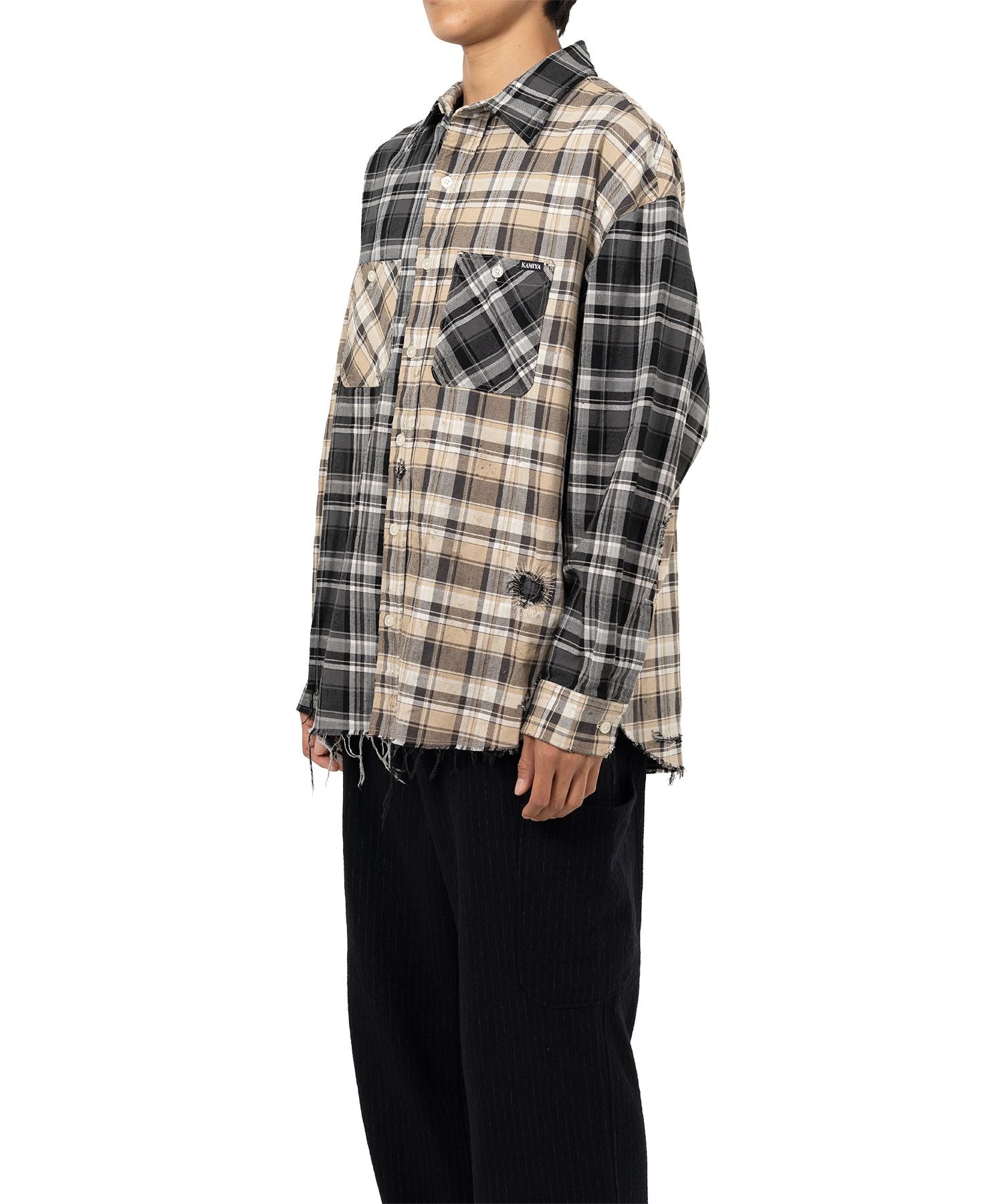 ［ FINAL ONE ! ］KAMIYA  Crazy Pattern Check Shirt / KAMIYA