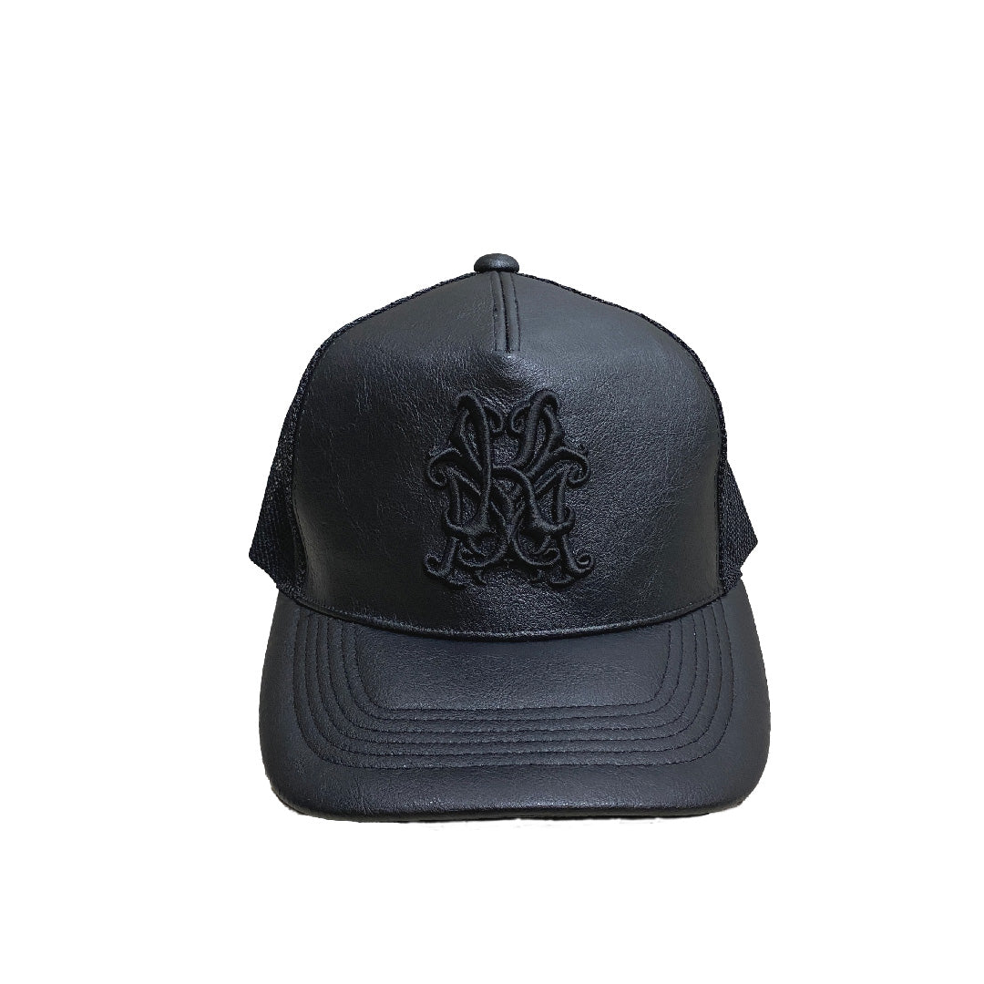 KAMIYA  "KMY" Leather Mesh Cap / KAMIYA