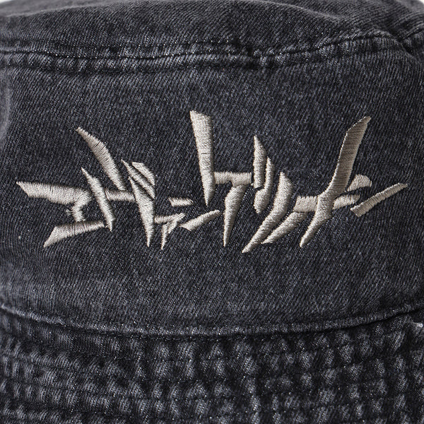 ［ FINAL ONE ! ］EVANGELION:95  0024 DENIM BUCKET HAT BLACK / EVANGELION:95