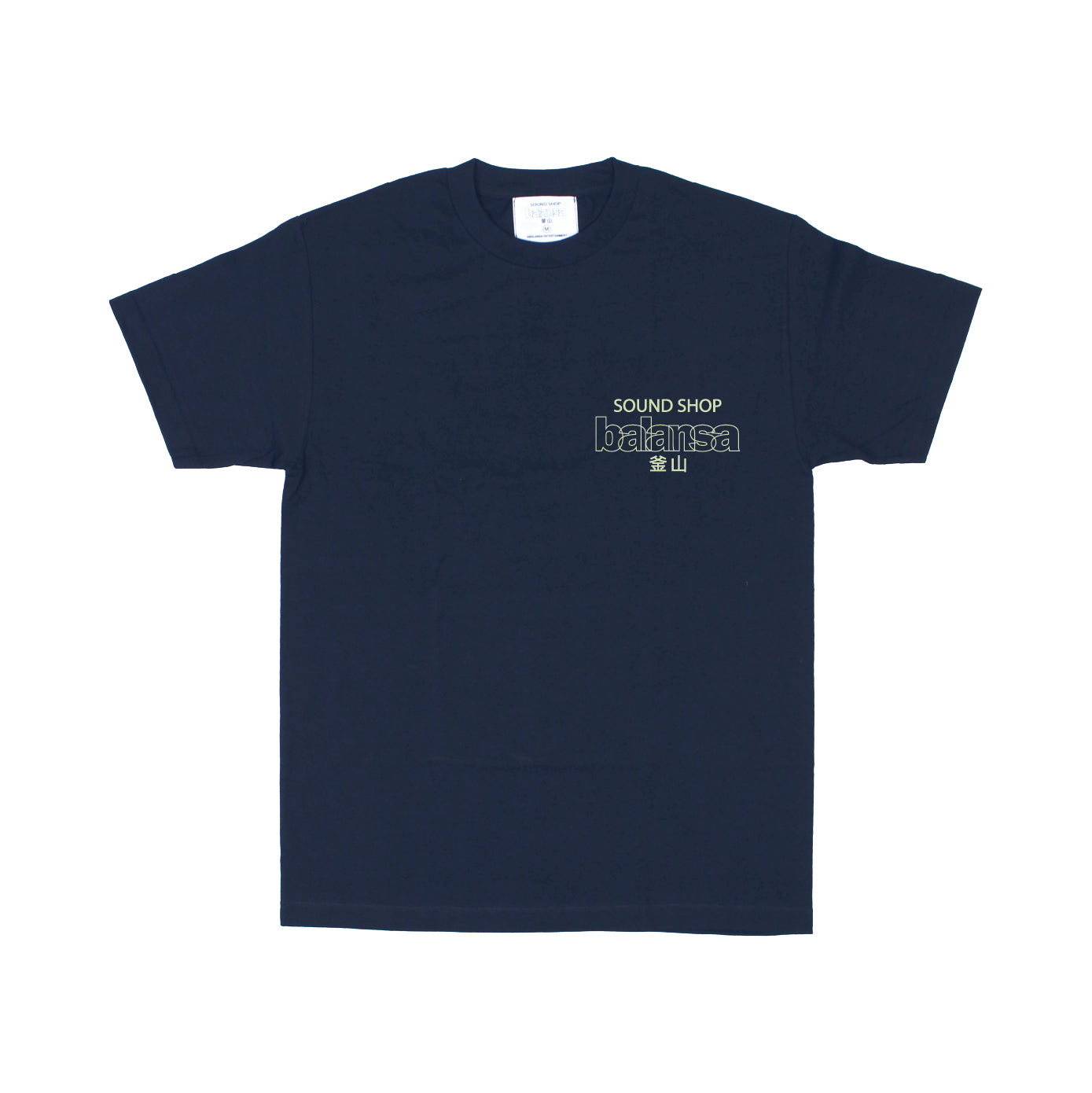 BALANSA  SSB LOGO T-SHIRT “ NAVY / YELLOW “  / SOUND SHOP BALANSA