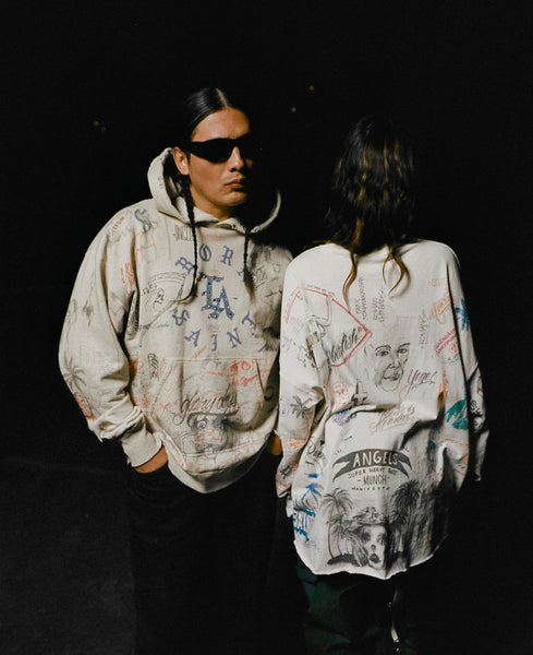 SAINT MICHAEL x BORN X RAISED LONG SLEEVE T-SHIRTS ' LA ' -COLLABORATION- / Saint Michael