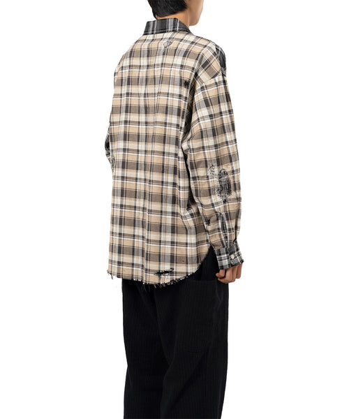 KAMIYA  Crazy Pattern Check Shirt / KAMIYA