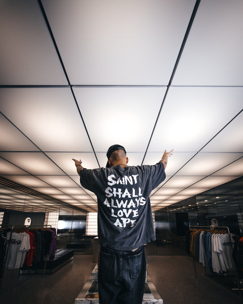 SAINT Mxxxxxx x A BATHING APE  SHORT SLEEVE T-SHIRTS ' ALWAYS LOVE ' -COLLABORATION-/ Saint Michael