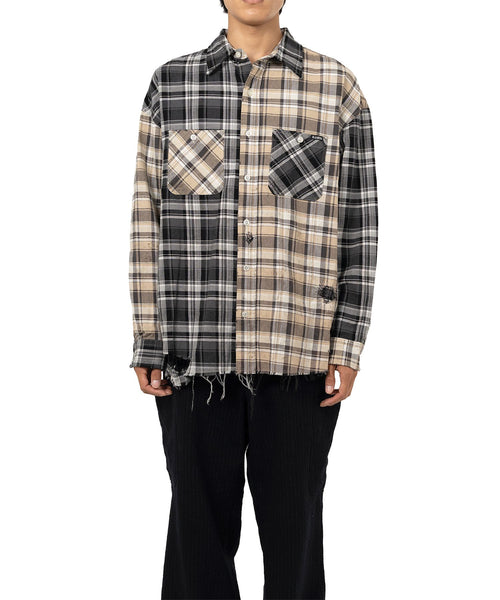 KAMIYA  Crazy Pattern Check Shirt / KAMIYA