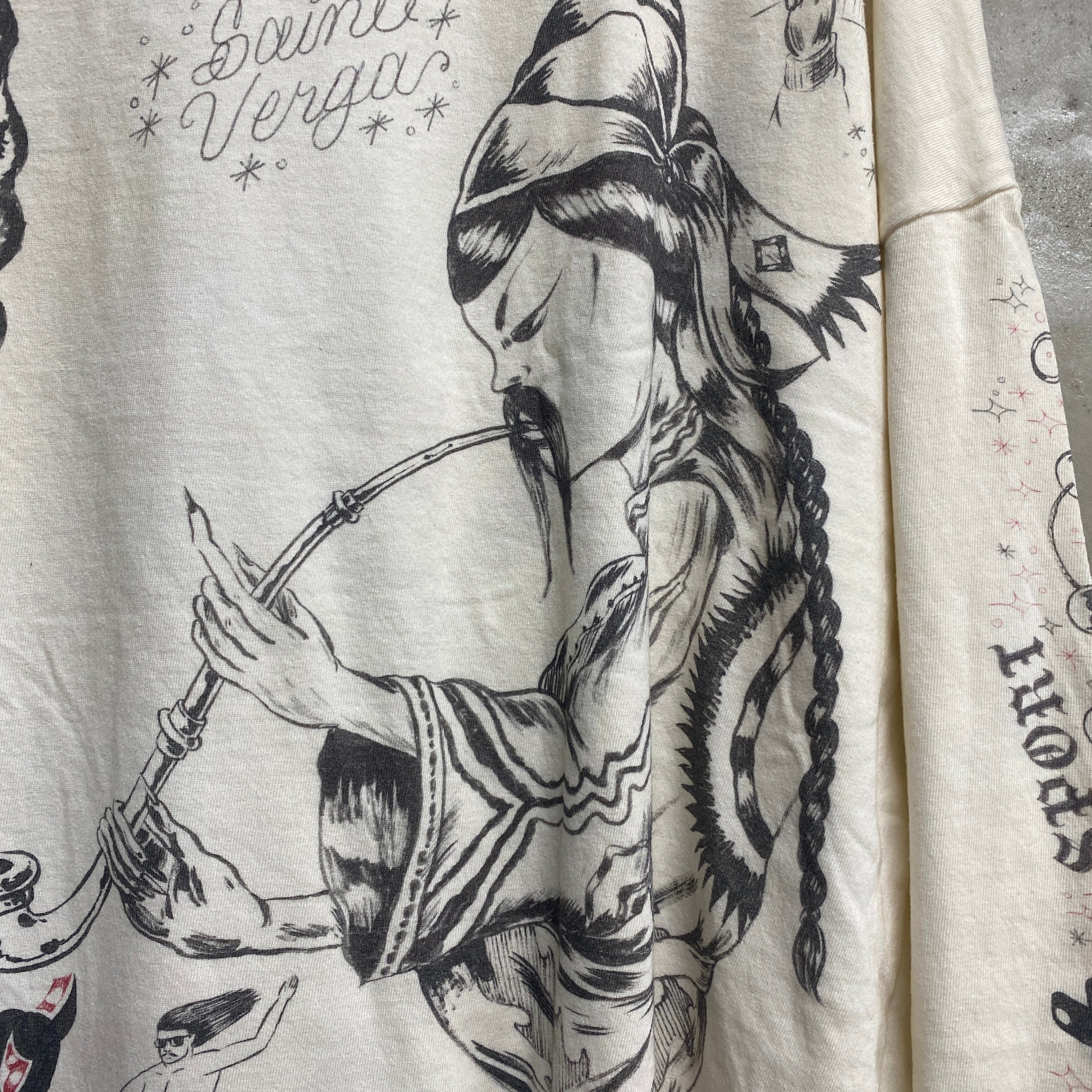 ［ FINAL ONE ! ］SAINT Mxxxxxx × Alexis Ross LONG SLEEVE SHIRTS ' DRAWING ' - COLLABORATION - / Saint Michae