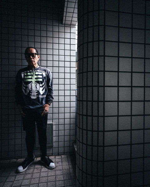 SAINT Mxxxxxx x BOUNTY HUNTER  LONG SLEEVE T-SHIRTS ' BONE ' -COLLABORATION-/ Saint Michael