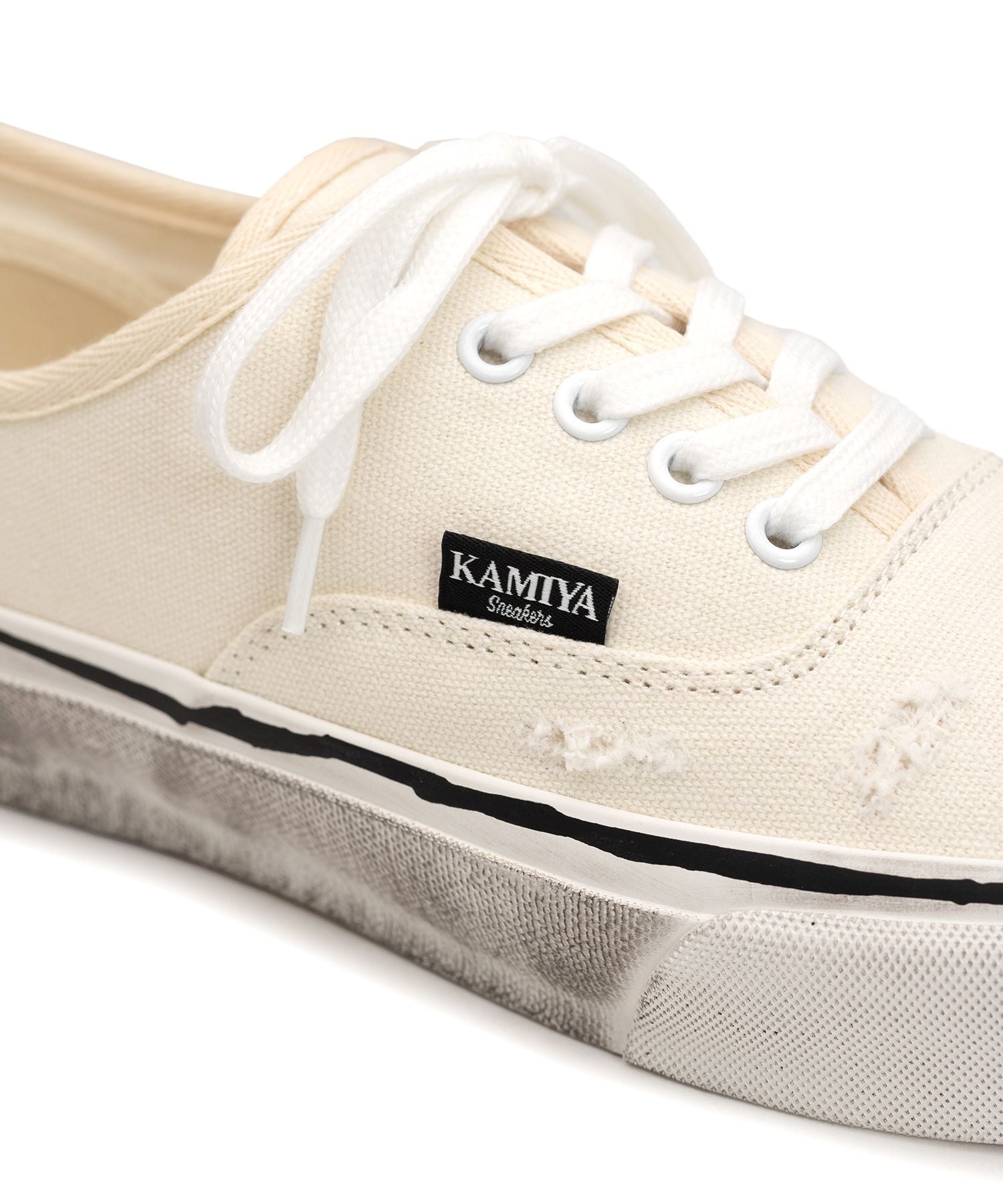 KAMIYA  "Herc" Distressed Vulcanized Sneaker / KAMIYA