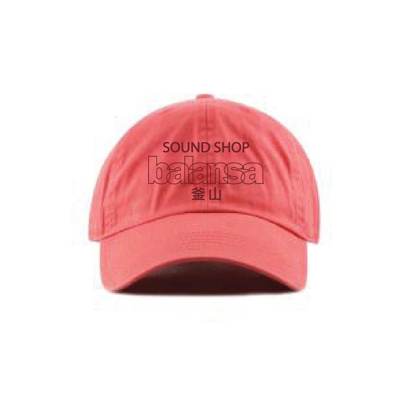 BALANSA  SSB LOGO COTTON BALL CAP  “ PINK “  / SOUND SHOP BALANSA