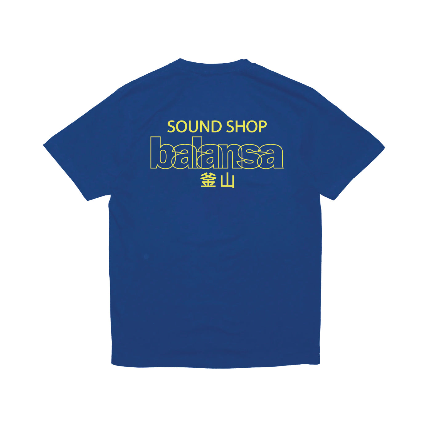 BALANSA  SSB LOGO T-SHIRT “ BLUE / YELLOW “  / SOUND SHOP BALANSA