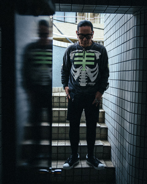 SAINT Mxxxxxx x BOUNTY HUNTER  LONG SLEEVE T-SHIRTS ' BONE ' -COLLABORATION-/ Saint Michael