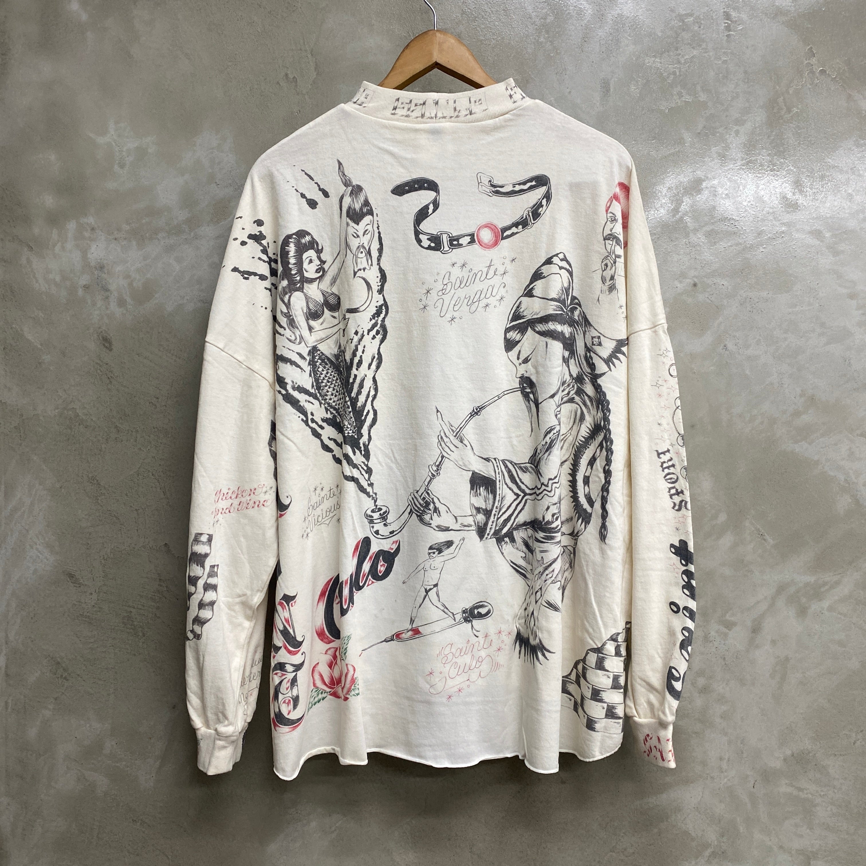 ［ FINAL ONE ! ］SAINT Mxxxxxx × Alexis Ross LONG SLEEVE SHIRTS ' DRAWING ' - COLLABORATION - / Saint Michae