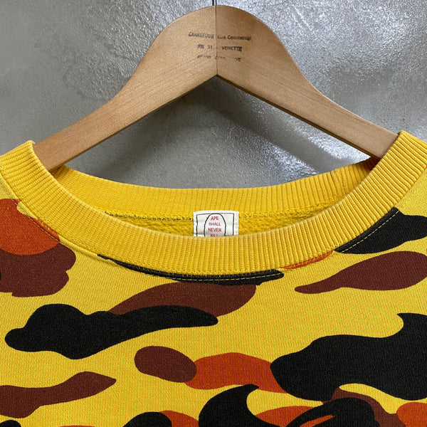 [ USED ] A BATHING APE SWEAT SHIRT ‘ 1st CAMO YELLOW ’ / STREET ARCHIVE PIECES