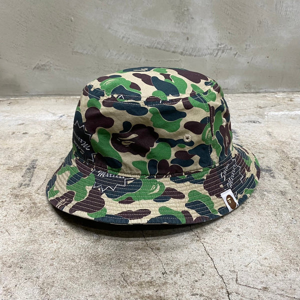 SAINT MICHAEL x BAPE® BUCKET HAT ' ST APE ' -COLLABORATION-/ Saint Michael