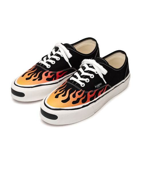 KAMIYA  "Herc"Fire Pattern Vulcanized Sneaker / KAMIYA