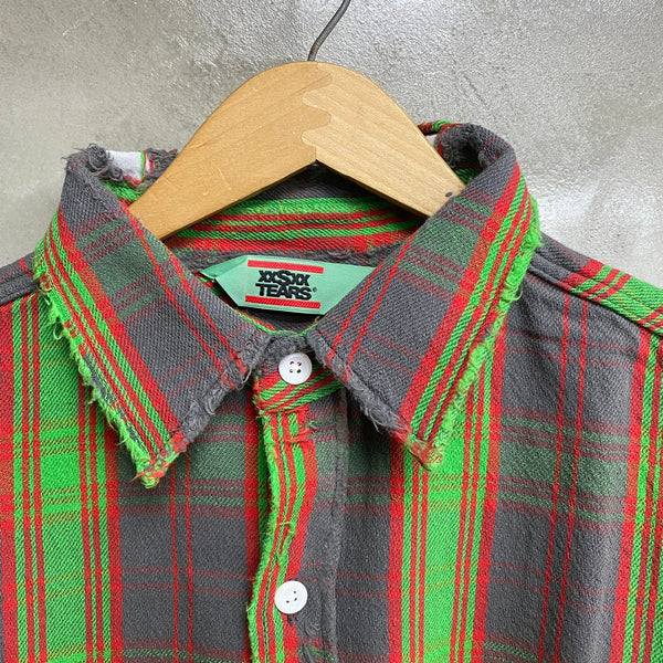 SAINT MICHAEL x DENIM TEARS FLANNEL SHIRT ‘CHECK’-COLLABORATION-/ Saint Michael