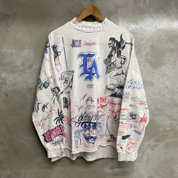 SAINT MICHAEL x BORN X RAISED LONG SLEEVE T-SHIRTS ' LA ' -COLLABORATION- / Saint Michael