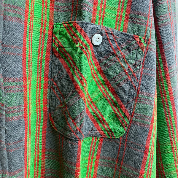 SAINT MICHAEL x DENIM TEARS FLANNEL SHIRT ‘CHECK’-COLLABORATION-/ Saint Michael