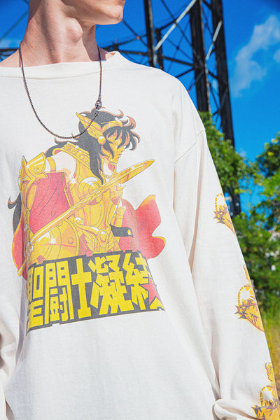 SAINT MICHAEL × CLOT LONG SLEEVE T-SHIRTS ' 聖闘士 ' - COLLABORATION - / Saint Michael