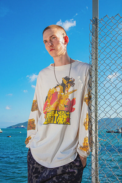 SAINT MICHAEL × CLOT LONG SLEEVE T-SHIRTS ' 聖闘士 ' - COLLABORATION - / Saint Michael