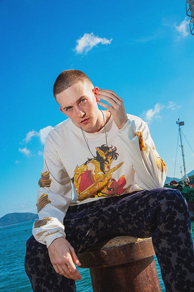 SAINT MICHAEL × CLOT LONG SLEEVE T-SHIRTS ' 聖闘士 ' - COLLABORATION - / Saint Michael