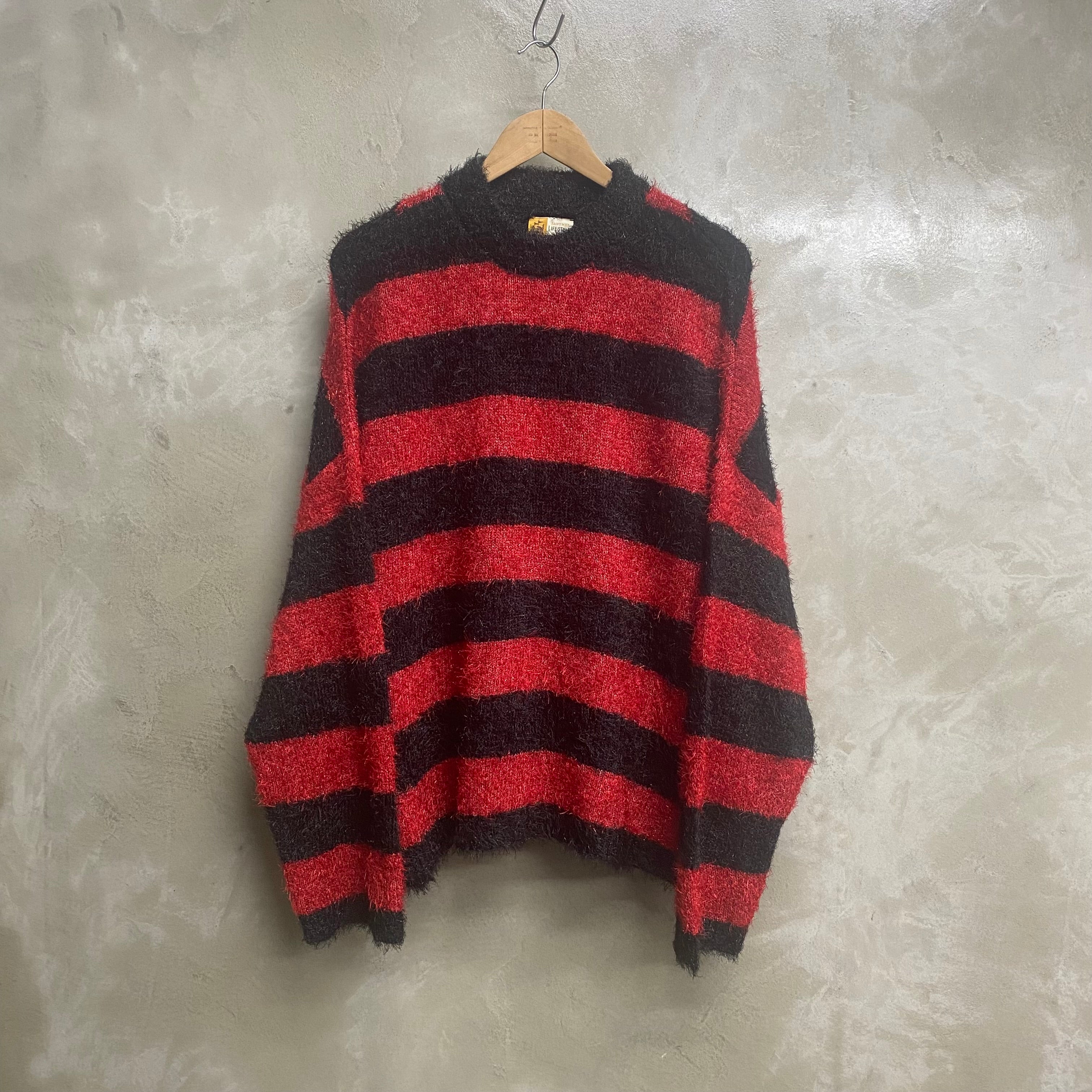 [ FINAL ONE ] SAINT Mxxxxxx CREW NECK KNIT “ GLITTER BORDER “ / Saint Michael