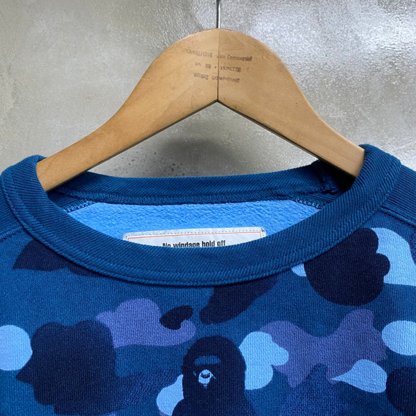 [ USED ] A BATHING APE CREW NECK SWEAT SHIRT ‘ BLUE CAMO ’ / USED STREET