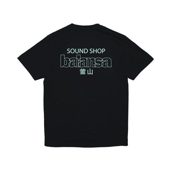 ［ FINAL ONE ! ］BALANSA  SSB LOGO T-SHIRT “ BLACK / AQUA “  / SOUND SHOP BALANSA
