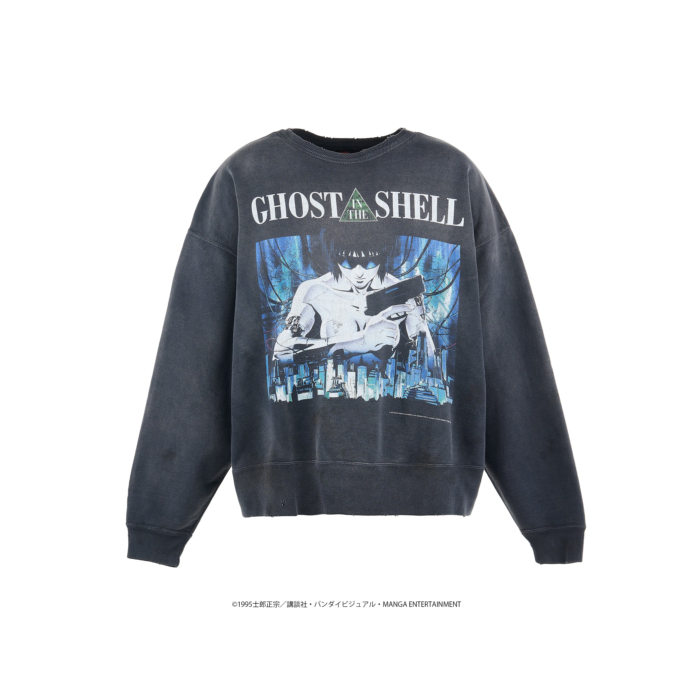 SAINT Mxxxxxx x GHOST IN THE SHELL CREW NECK SWEAT SHIRTS ' GST IN THE S ' -COLLABORATION-/ Saint Michael