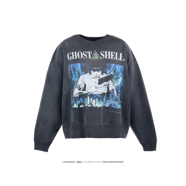 SAINT Mxxxxxx x GHOST IN THE SHELL CREW NECK SWEAT SHIRTS ' GST IN THE S ' -COLLABORATION-/ Saint Michael